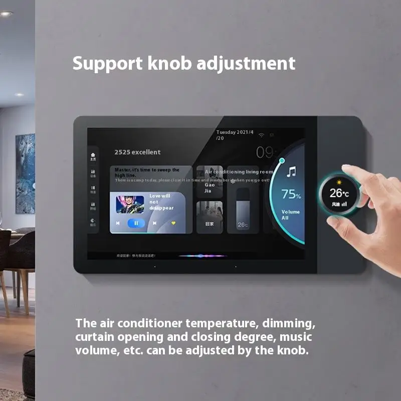 Smart Home Kits Systems  Zigbee Gateway Touch Screen Panel Wall Central Music Center 2 Different Music Zones Hot