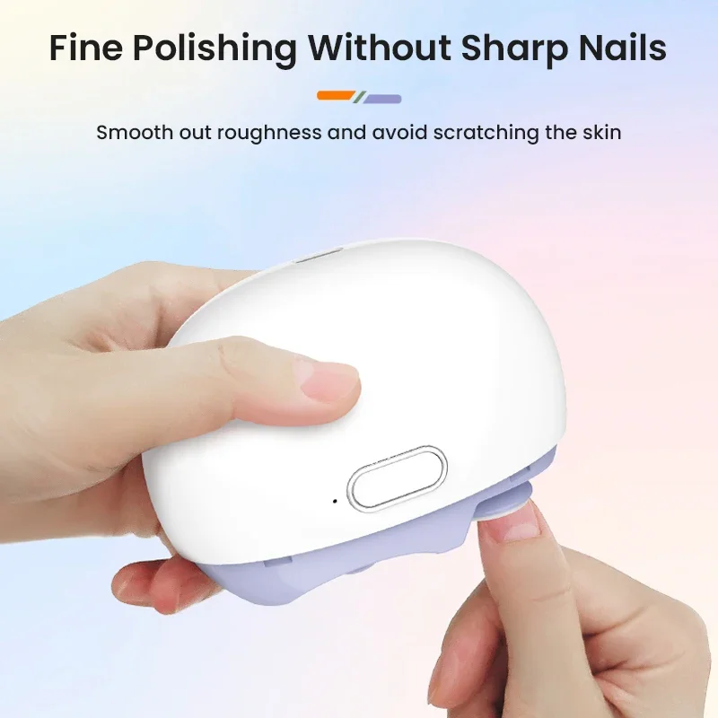 

Portable 3-in-1 Electric Nail Clippers Automatic Anicure Trimmer With Polisher & Light Adult Baby Fingernail Toe Scissors