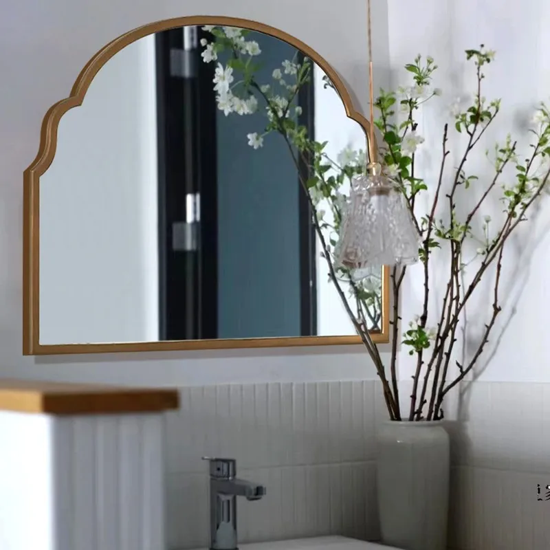 Aesthetic Irregular Bathroom Mirror Modern Lighting Frame Makeup Bathroom Mirror Vanity Shower Espejo Pared Home Accessories