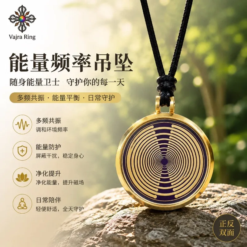 Sacred Geometry Frequency Pendant Necklace Multi-Frequency Oscillator Meditation Healing 963Hz