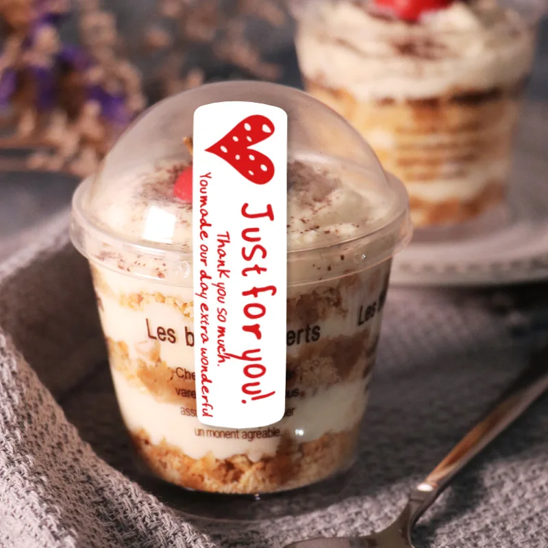 100-200 Stks/pak Rode Liefde "Gewoon Voor Jou" Bedankjes Stickers Kleine Zakelijke Geschenkdoos Verpakking Zegels Labels Bakken Taartdecoratie