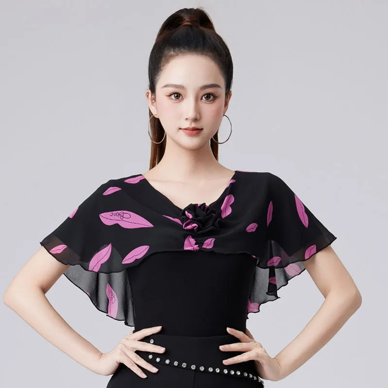 

New Latin Dance Latin Dance Tops Modern Dance Summer Female Adult Waltz Samba Performance Jumpsuit Practice Clothes XH530
