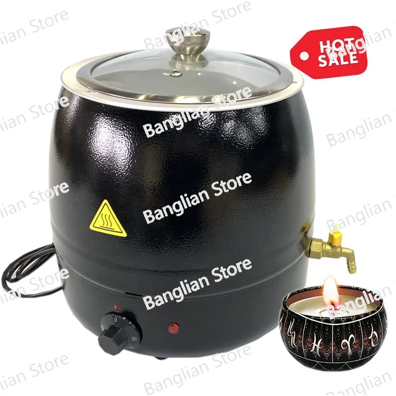 

Stainless Steel Candle Making Kit Machine, Electric Melting Candle Wax Melter, Black Color, Large Size