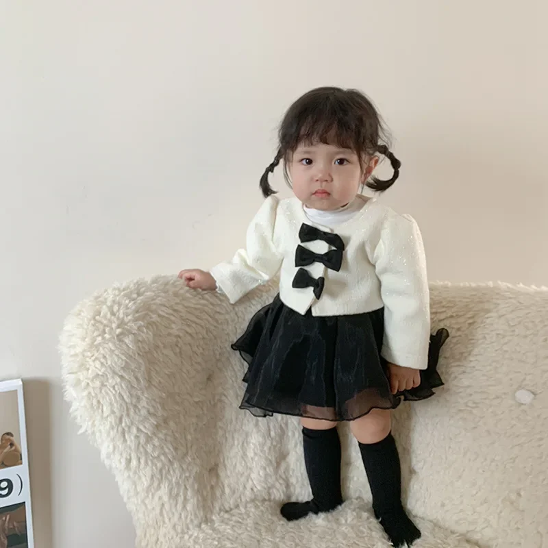 

Baby Clothes Suit Spring and Autumn Small Fragrant Wind Suit Climb Clothes Girl Baby Romper Outing Clothes Children Clothes Set