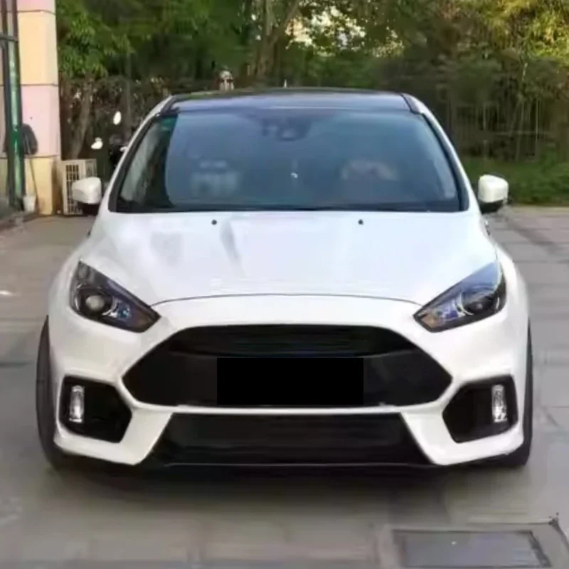 For Ford Focus 2015-2018 Convert to RS Style Front Rear Bumper Side Skirts Tail Wing PP Material Car Body Kit