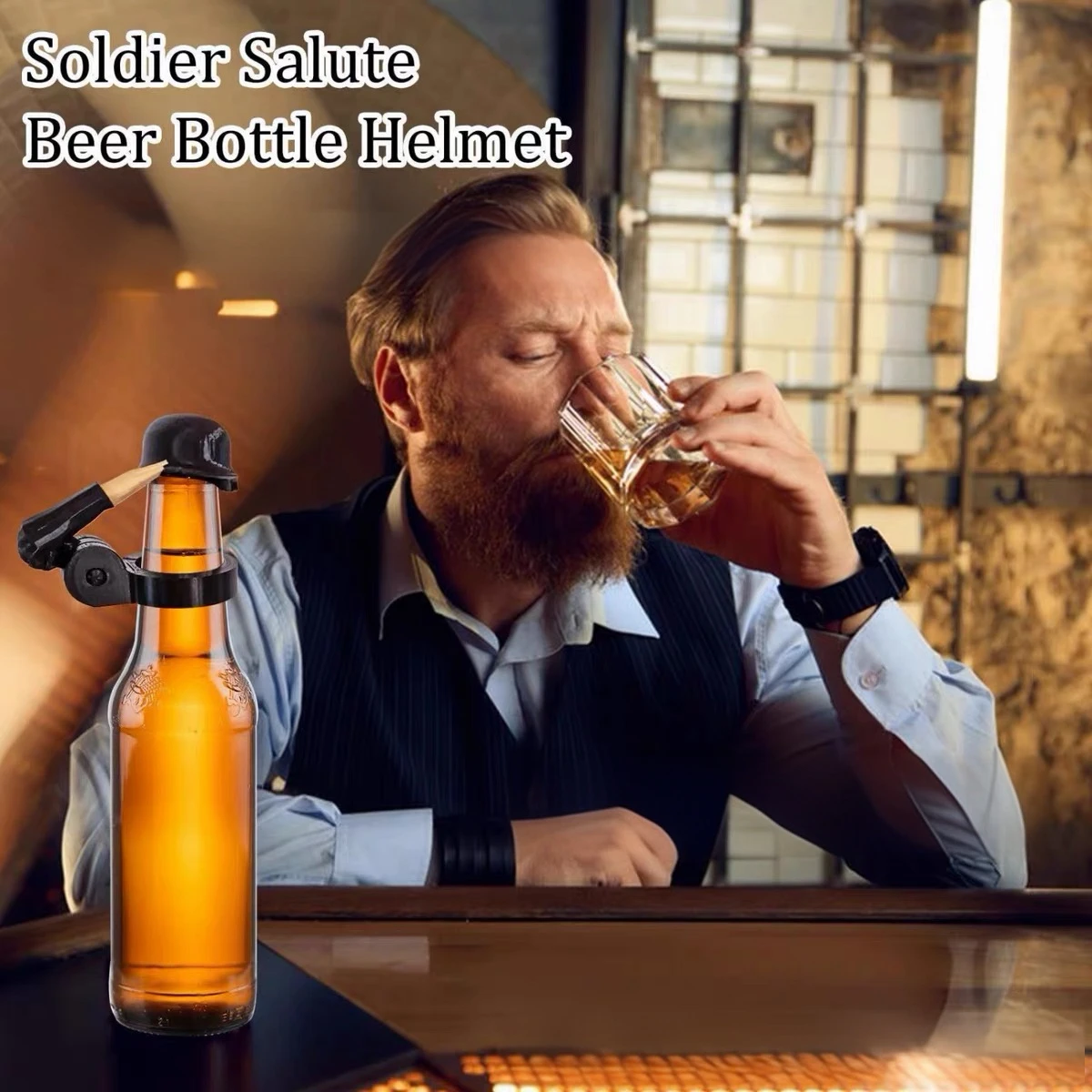 High Quality Metal Soldier Beer Toppers Party