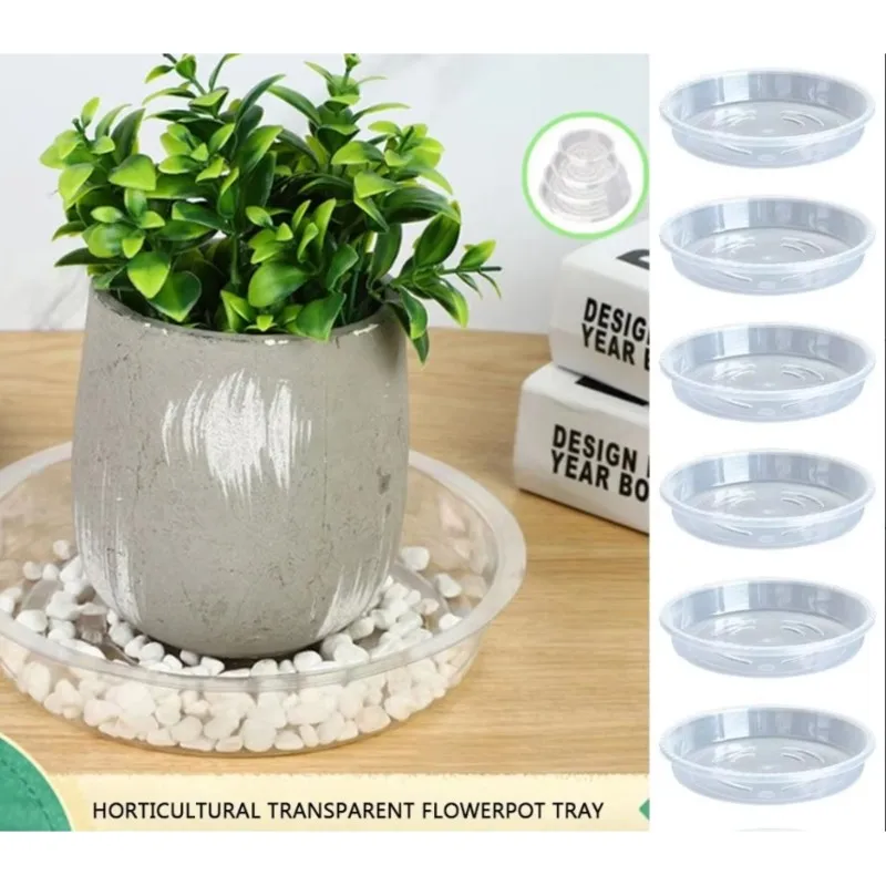 ABFU-Plant Saucer Round Flower Pot Tray 10Pcs For Home Garden Decor Drip Water Catcher Planter Base Trash Storage Plate