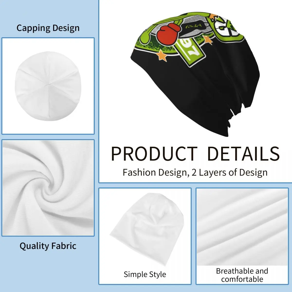 تصميم فريد من نوعه Togemon Boxing Digital Monster Digimon Bonnet Knit Hat Merch Winter Cozy Chemo Beanies للرجال