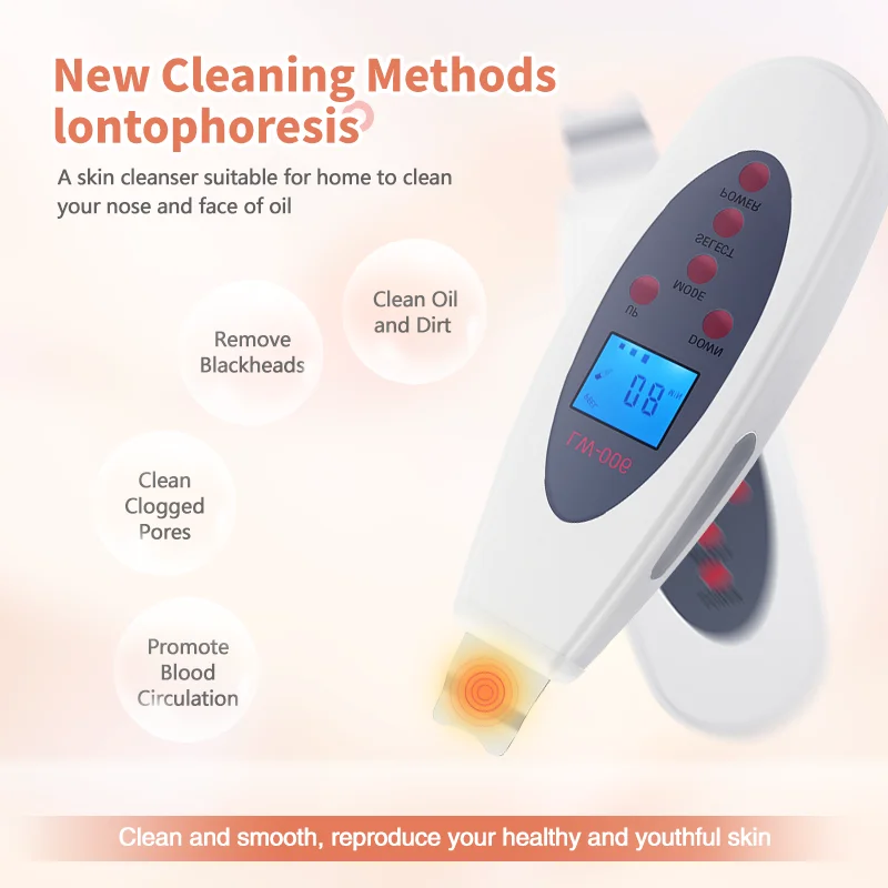 Ulepszony wielofunkcyjny usuwająca zaskórniki do szorowania skóry z szpatułką do twarzy z 4 trybami do oczyszczania porów z wyświetlaczem LED do głębokiego rozszczepienia