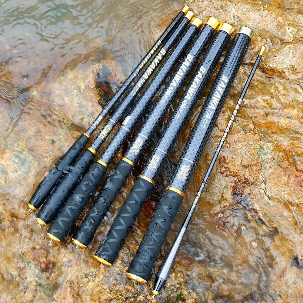 BAKAWA Ultraleichte Carbon-Angelruten 1,8M-7,2M Tragbare Teleskop-Reise-Mini-Stream-Feeder-Rute Harte Pesca Karpfen-Süßwasser-Angelrute – Detail 12