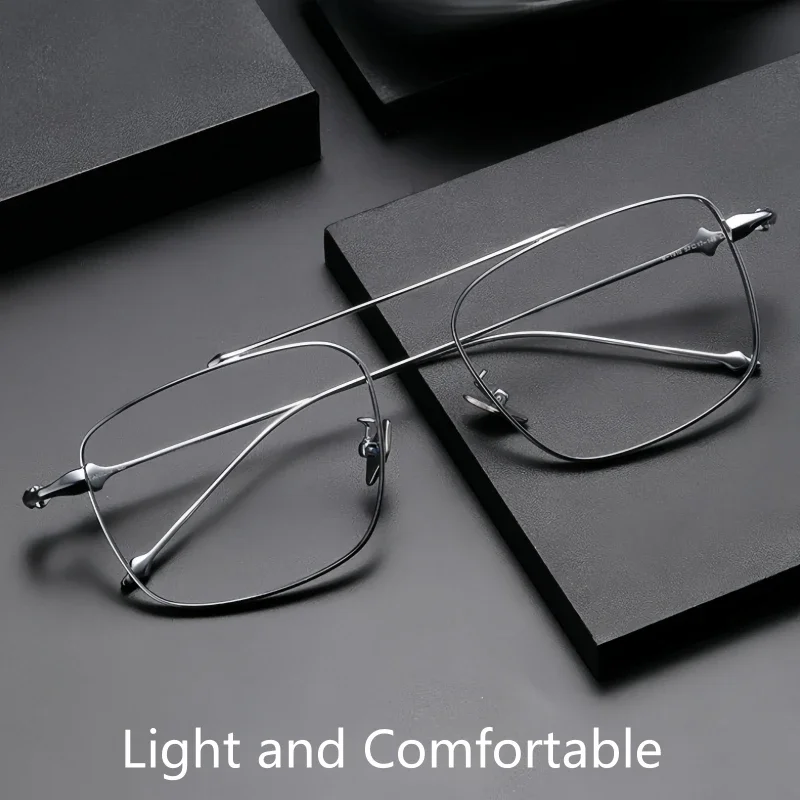 OLLYMURS ريترو الطيار الرجال النظارات الطبية الإطار خفيفة العصرية سبائك التيتانيوم حجم كبير النظارات البصرية النساء M1910