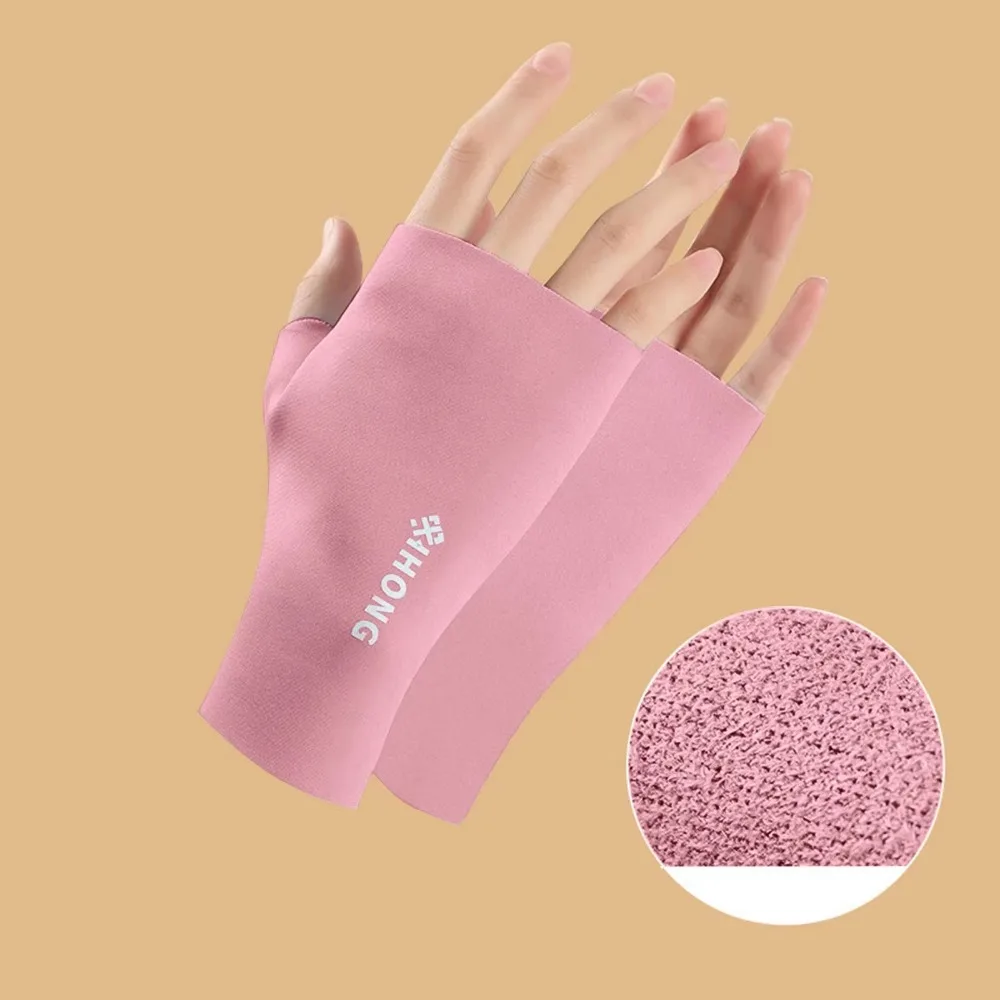 1 pair Autumn Winter Wool Fingerless Gloves Women Touchscreen Nail Art Glove Half Finger Gloves Solid Color Open Finger Mittens