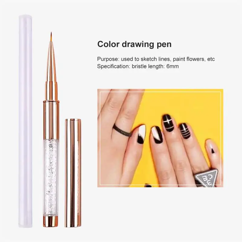 Elastyczny, stopniowo zmieniający się długopis do farbowania Halo, trudny do zrzucenia wiertło kryształowe rury bez wyblakłych, twardych narzędzi do pielęgnacja paznokci pióra