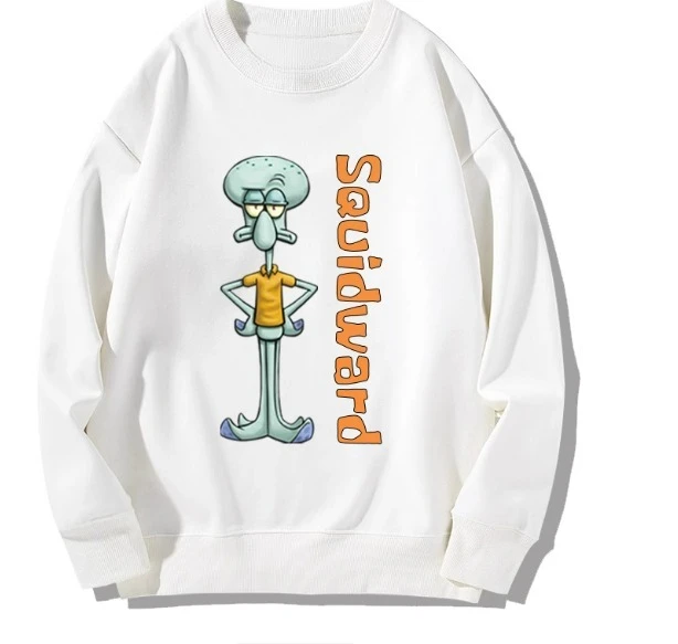 

Hot Selling SpongeBob SquarePants Big Star Crab Boss Octopus Brother Printed Couple Autumn/Winter Versatile Cute Clothes Top