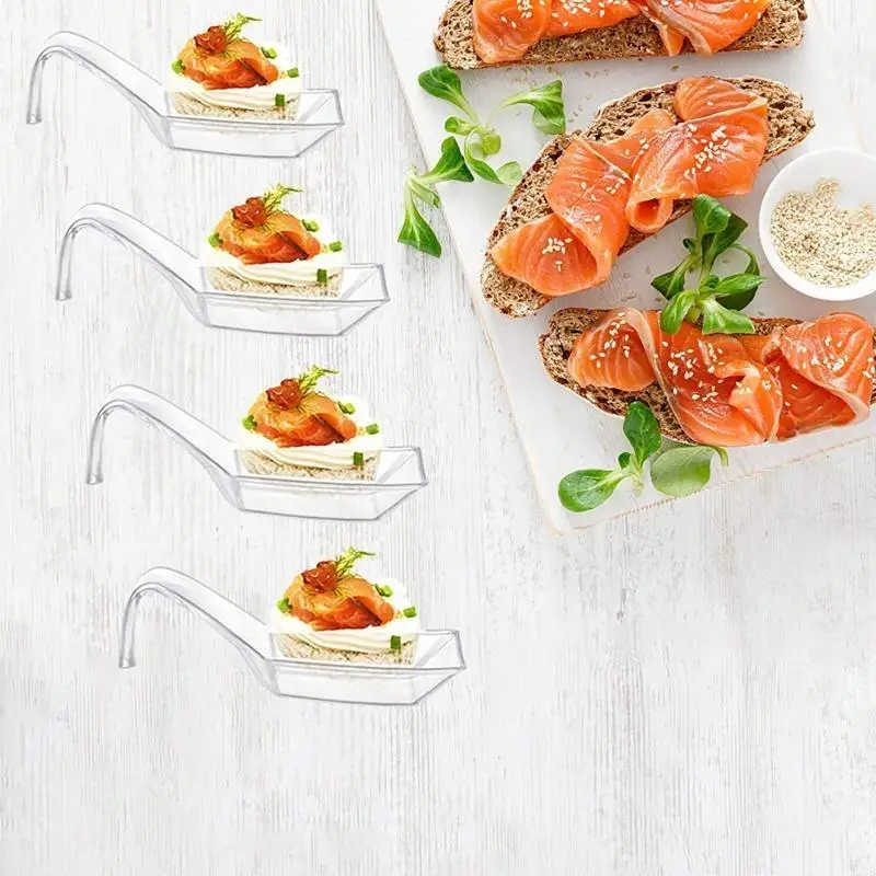 20pcs Disposable Tasting Spoon for Desserts Cakes Jelly Ice Cream Plastic Spoons 