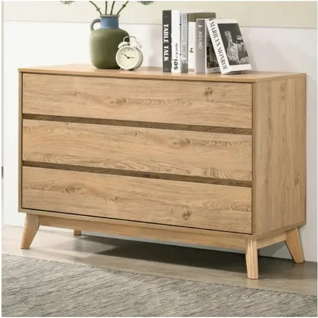 Modern 3-Drawer Wooden Chest of Drawers MDF Panel Living Room Furniture Cabinets for Bedroom or Home Use