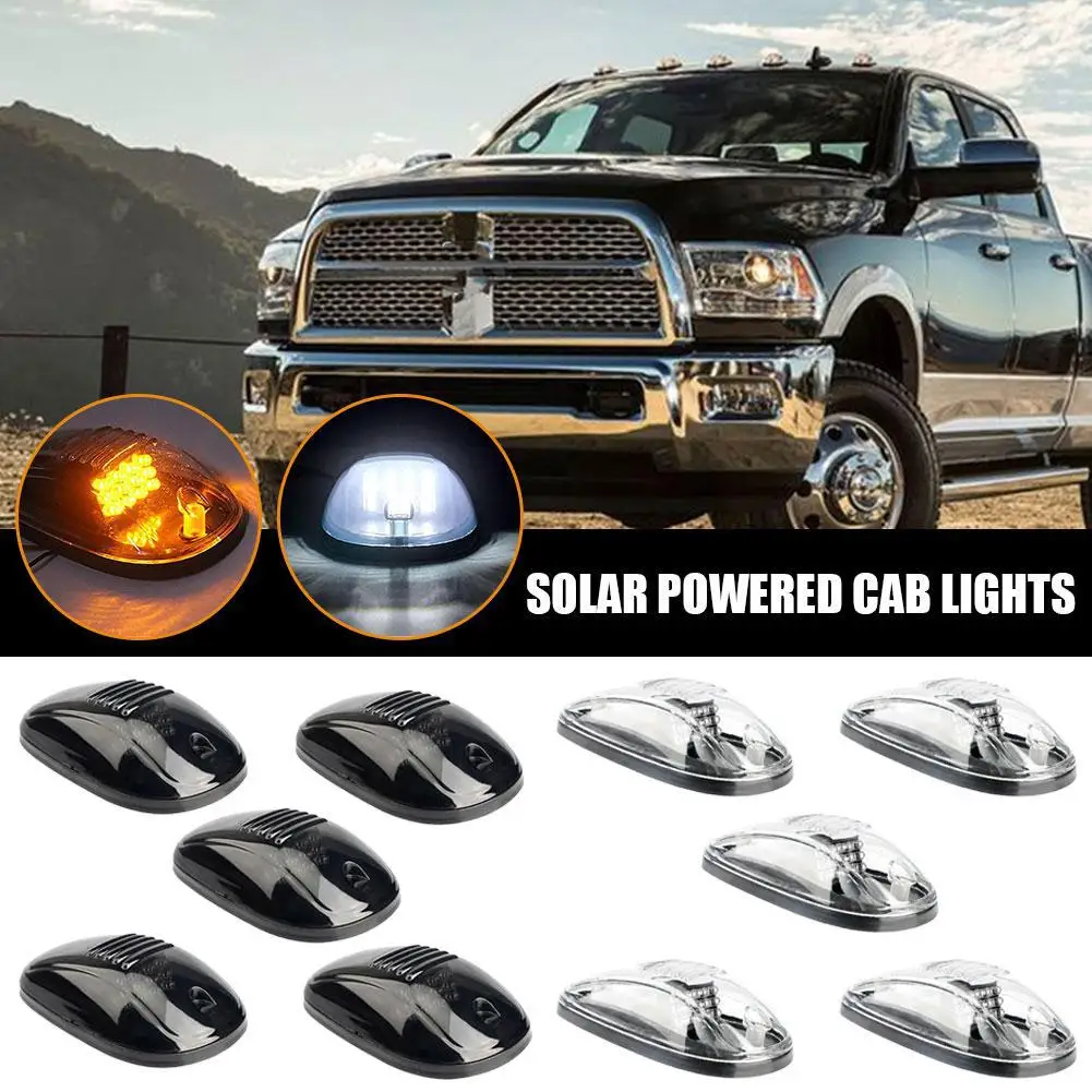 Car Cab Roof Marker Lights Car Light Roof Lamps Doom Lights 5pcs 9LED Black Smoked Lens Lamps For Ford F150 Dodge Beast Toyota