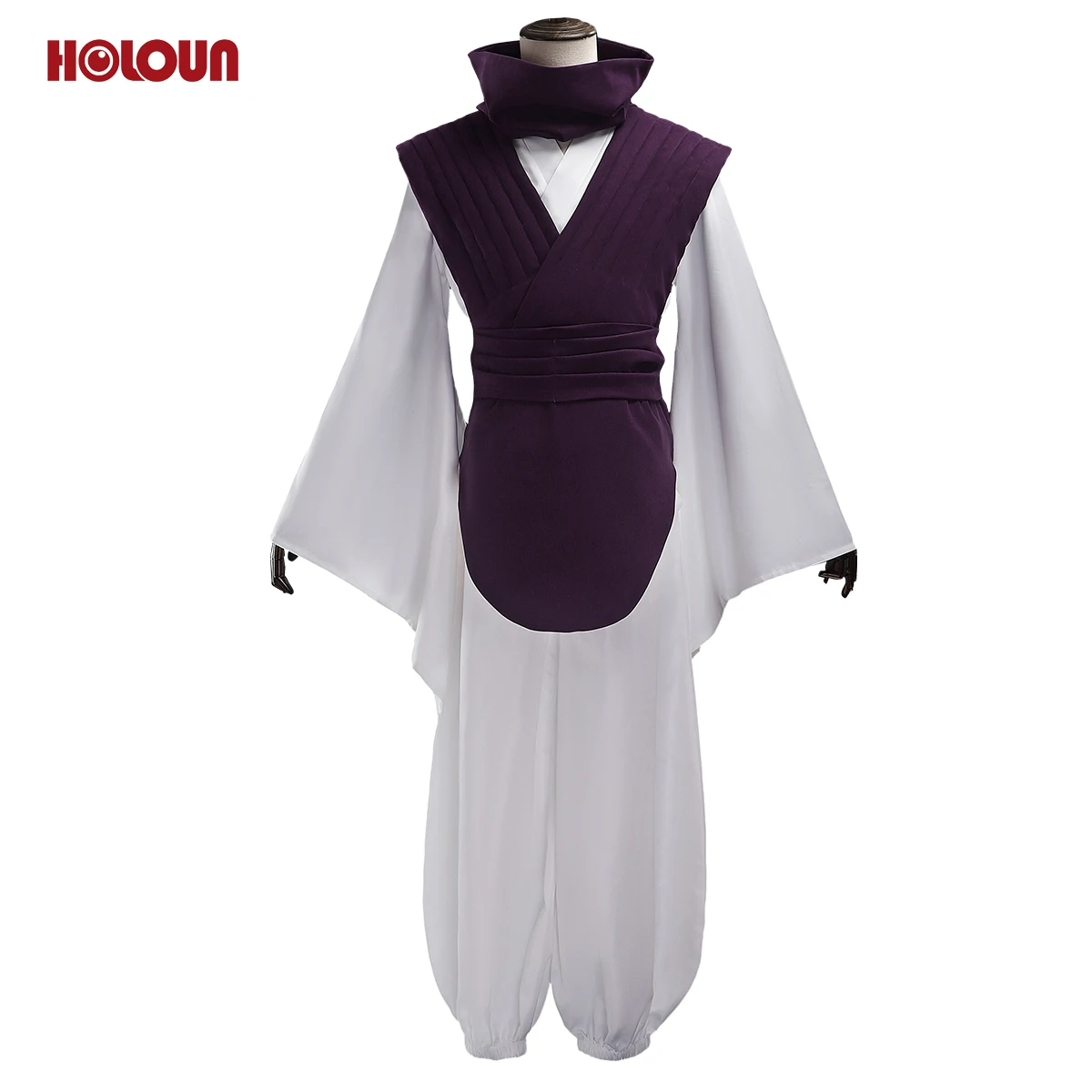 HOLOUN  Cosplay Costume Jujutsu JJK Manga Anime Choso Purple Vest Neck Gaiter Belt White Elastic Pants Top Halloween Christmas