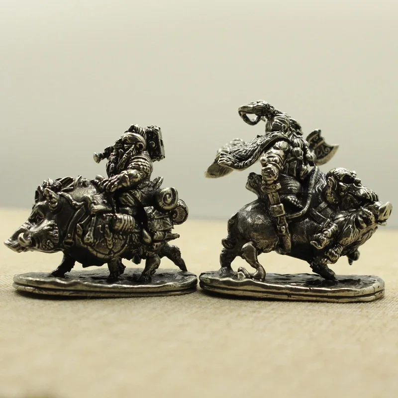 Cartoon Desktop Copper Soldier Decoration Ornaments Retro Dwarf Legionnaire Cavalry Model Figure Toys