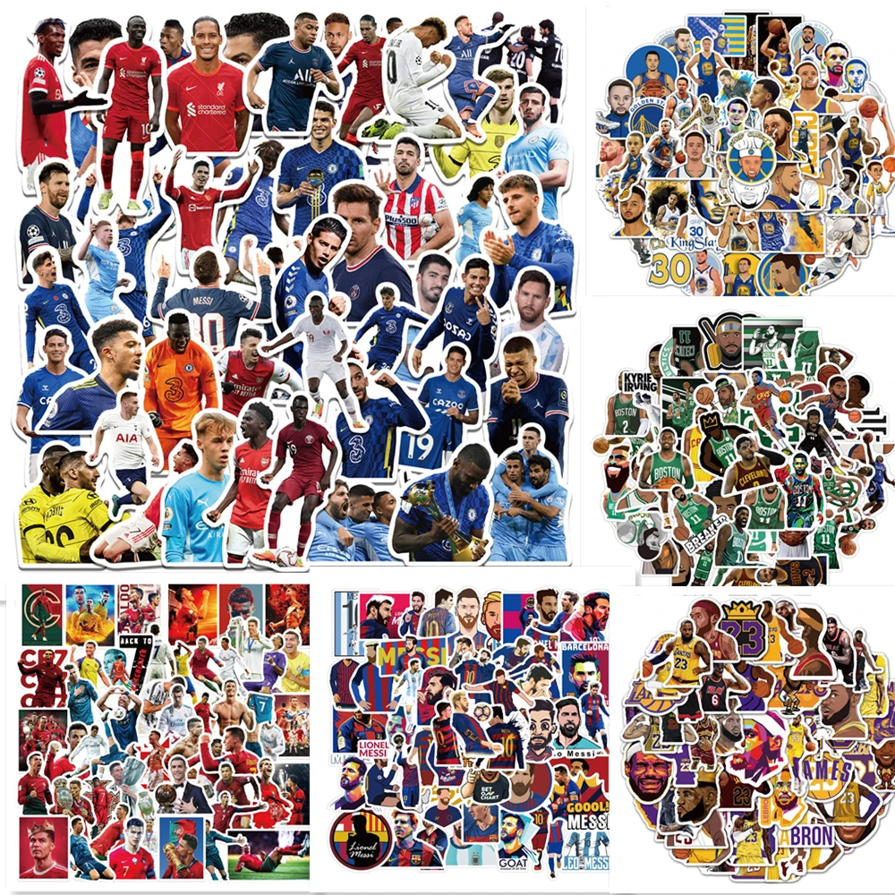 50Pcs/Set Basketball Football Star Collection Stickers DIY Laptop Phone Cases Luggage Skateboard Stickers Toys Gift