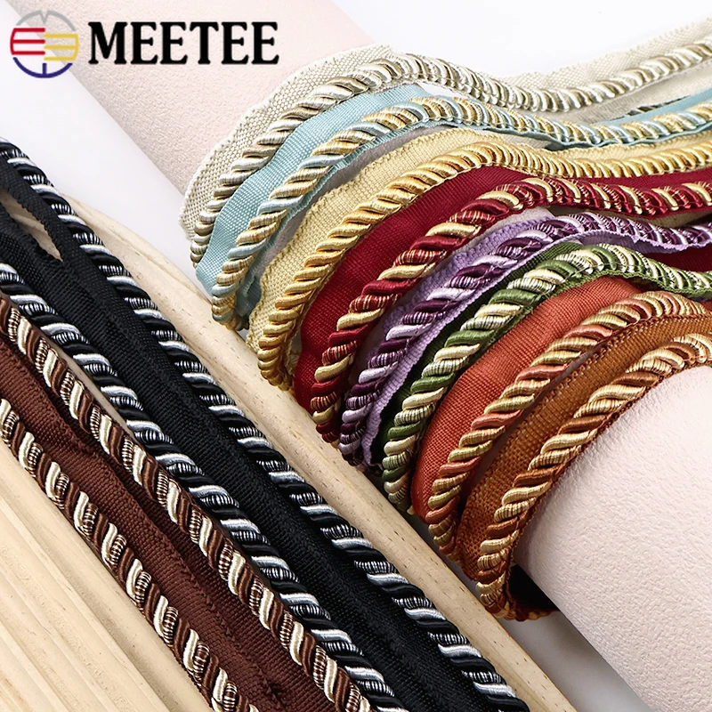 

5/10Meters 6mm Two-Color Rope Crafts Materials Curtain Sofa Decor Cord Home Textile Garment Lace Thread DIY Handmade Accessories
