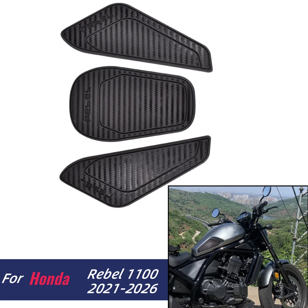 

Для Honda Rebel CM CMX 1100 2021-2026 2025 CMX1100 CM1100: Накладки на бак для улучшения сцепления, боковые накладки на топливный бак, наклейки-грипсы для коленей, мотоциклетные наклейки
