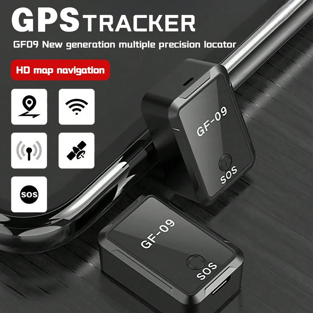 Mini traqueur GPS antivol magnétique pour voiture, contrôle de recherche de positionnement WIFI, batterie intégrée, protection de clôture, LBS, GF09