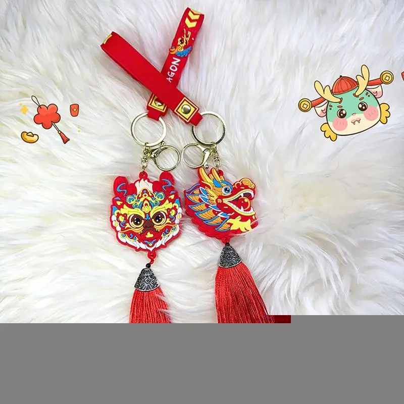 Chinese Dragon Keyring Creative 2024 Chinese Dragon Keyring New Year Decor Keyring For Car Doors Backpacks Shoulder Bags Car