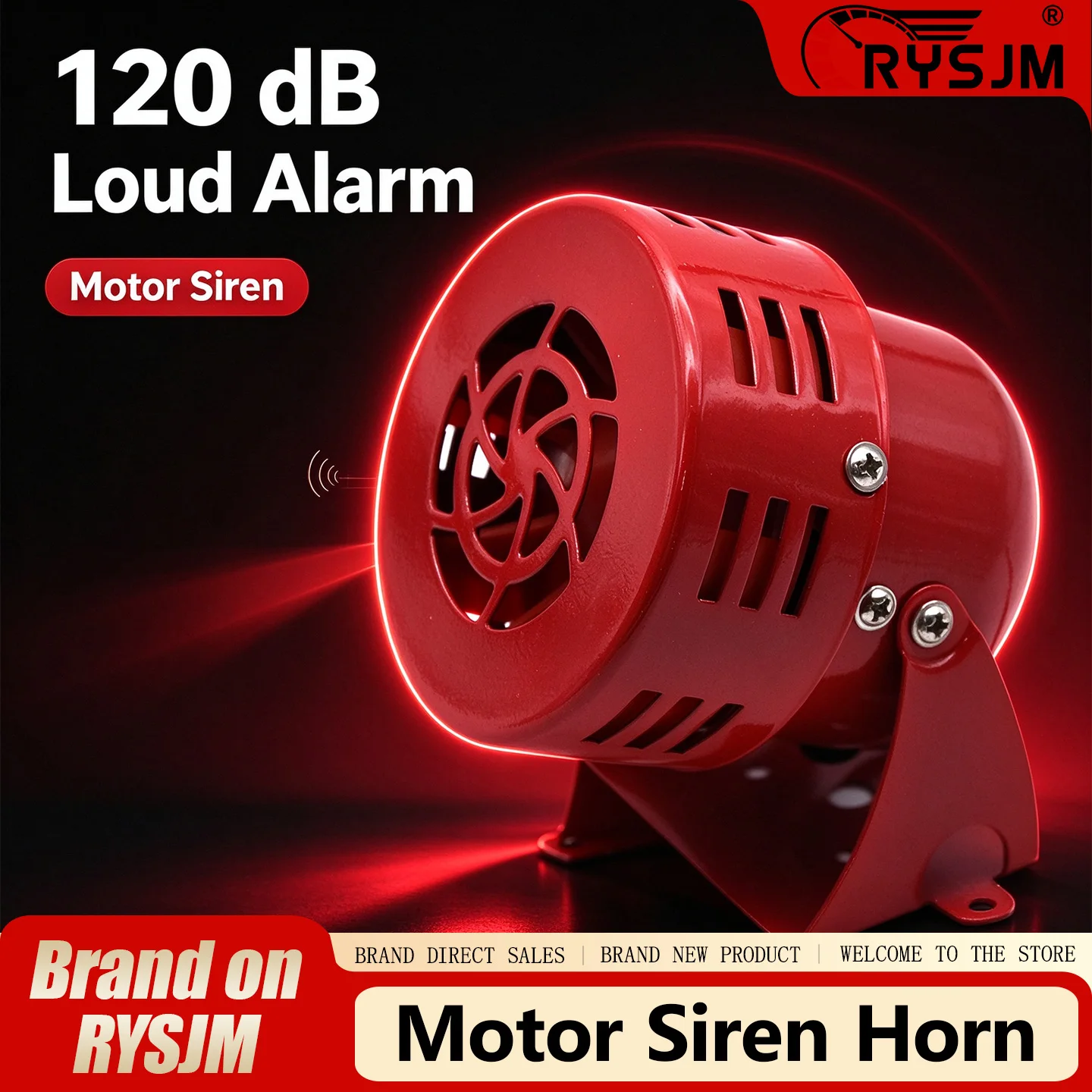 Mini Metal Motor Siren 12V 24V 220V 130dB Siren Horn Industrial Warning Alarm Buzzer for Car Truck Factory Security System