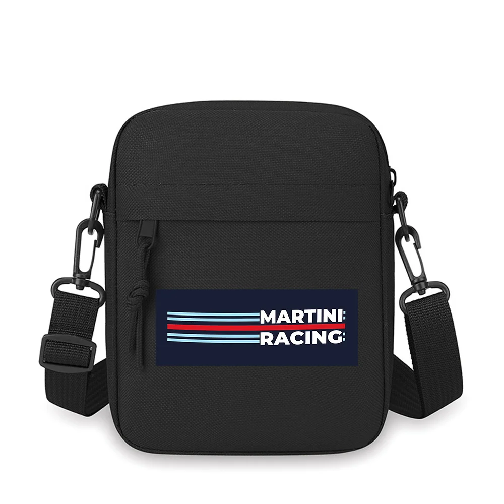 RACING,stripes,red,white,and blue Men Crossbody Bag Single Shoulder Women Cartoon Anime Film Printing Design Unisex