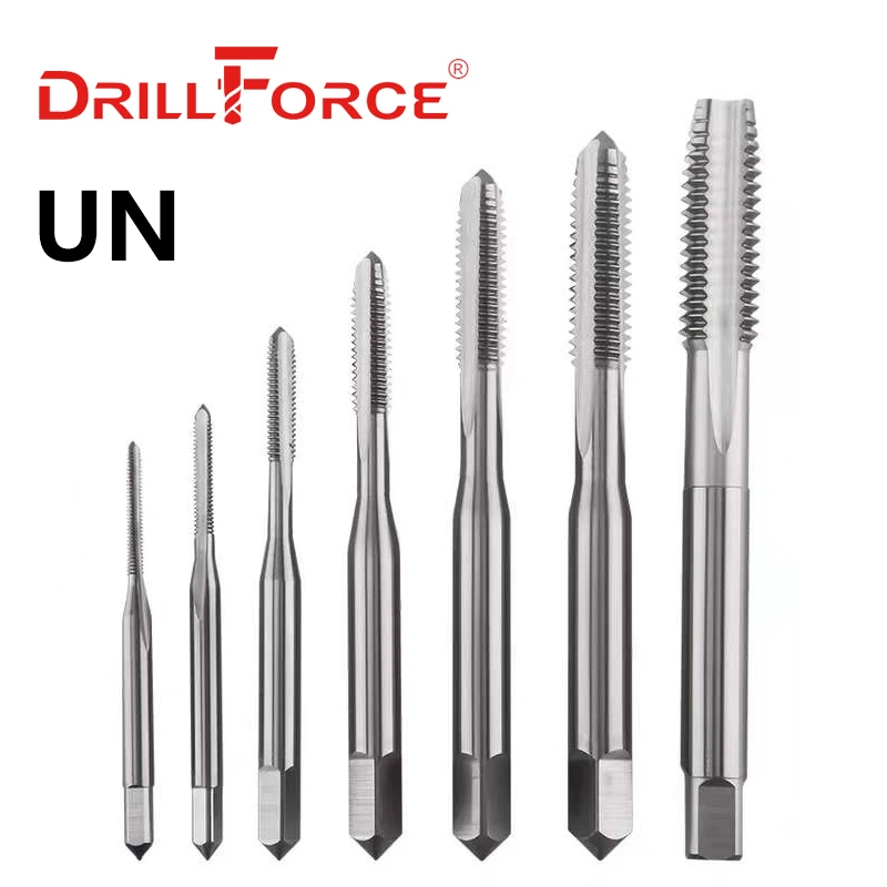 Drillforce UN Screw Machine Thread Tap Drill Bits HSS Straight Flute 8-40 1/8-40 9/64-28 5/32-32 11/64-40 3/16-24 15/16-16