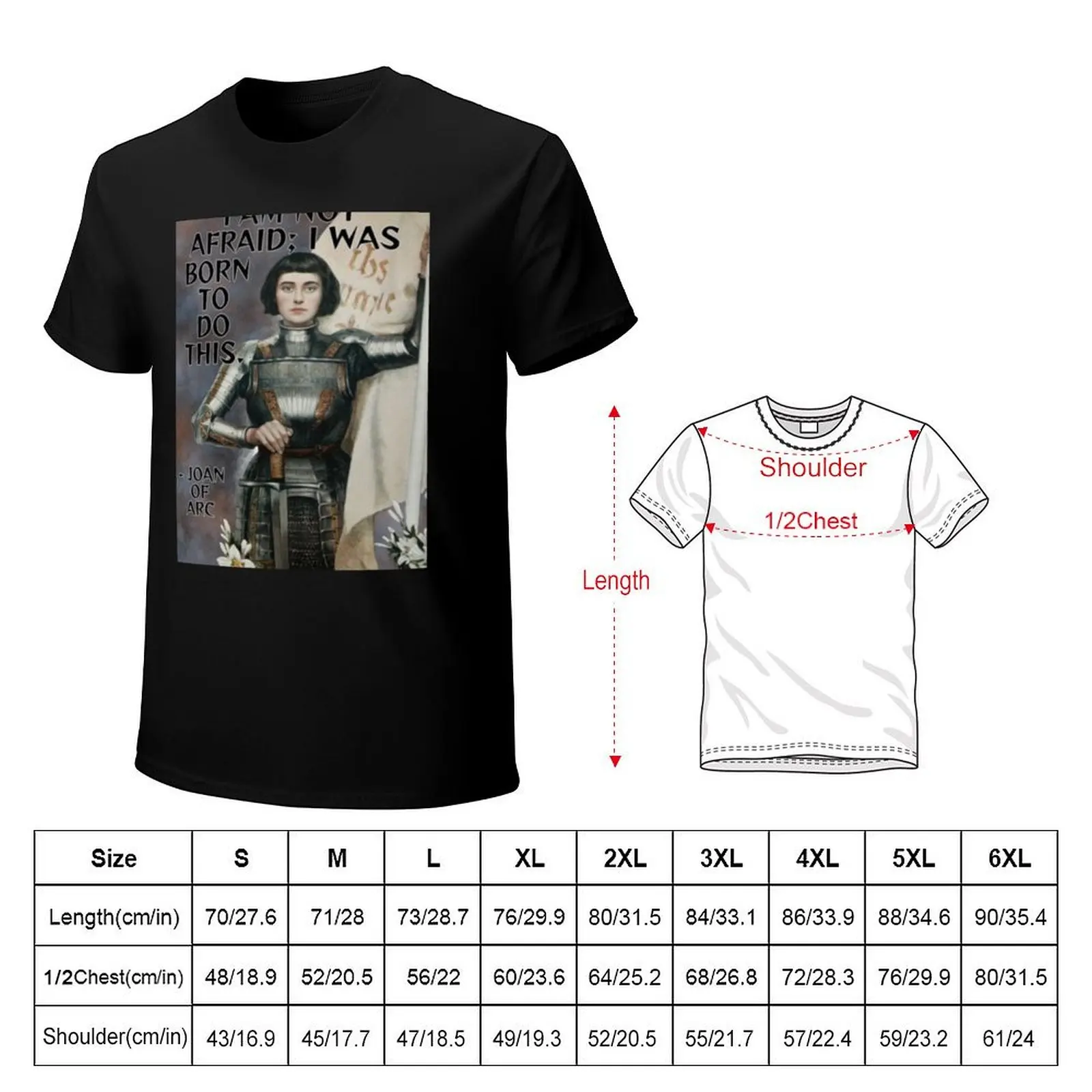 Radical Feminist Quote - Joan of Arc - I Am Not Afraid; I Was Born To Do This. T-Shirt Basic Regular Fit Casual T-Shirt