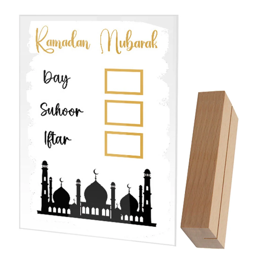 

Muslim Party Table Sign Acrylic Moon Ornament Mubarak Ramadan Decorations Decorate