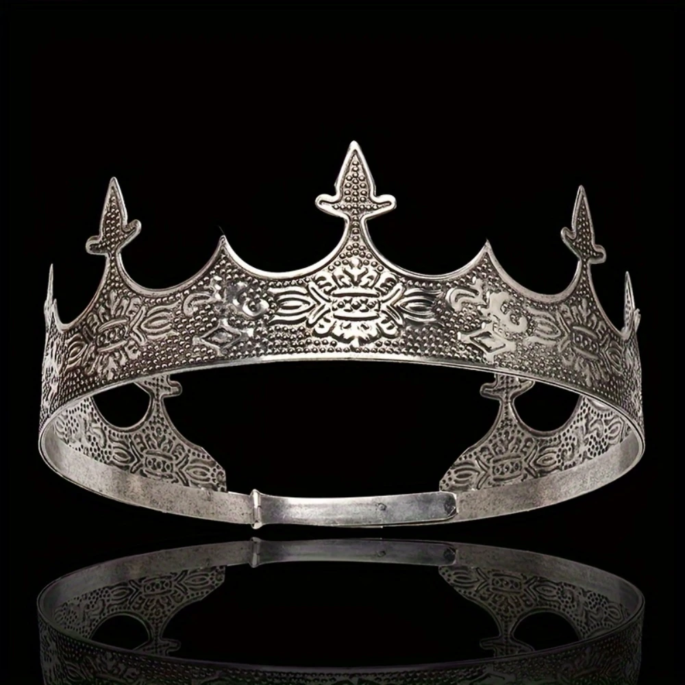 Baroque Round Crown Tiara For Women Party Prom Diadem Crown Bridal Wedding Hair Accessories Jewelry Crown Tiara Gift