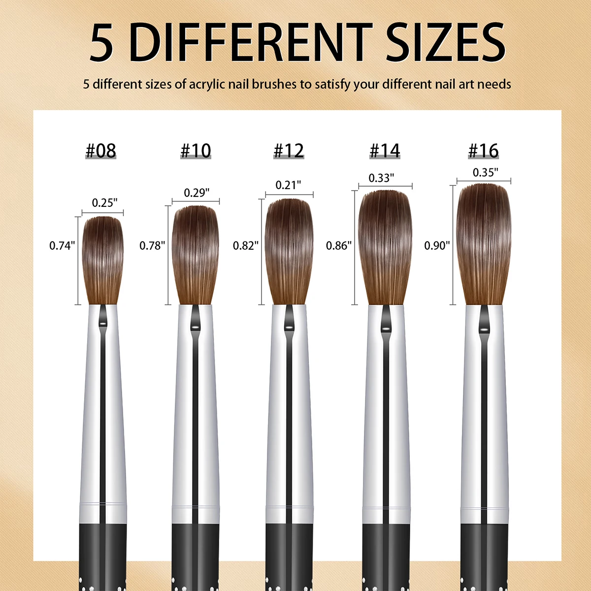 

Nail Brush Set 3D Pure Handmade Nail Brushes For Acrylic Application Professional Nail Art Brush
