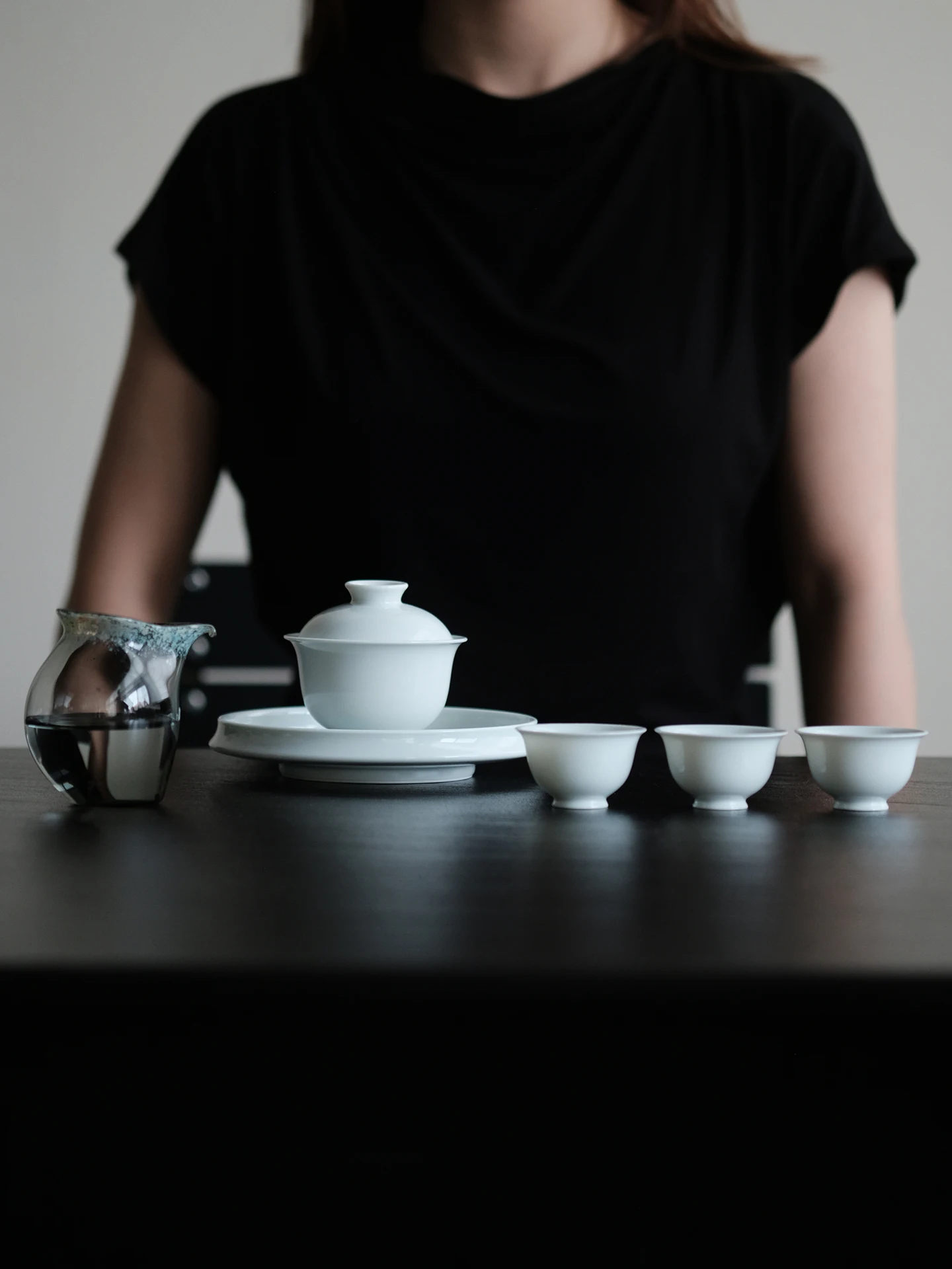 

Handmade White Porcelain Single Cultivar Rock Tea Bowl Original Mine White Porcelain Review Lid Bowl Fujian Origin Ceramic Te...