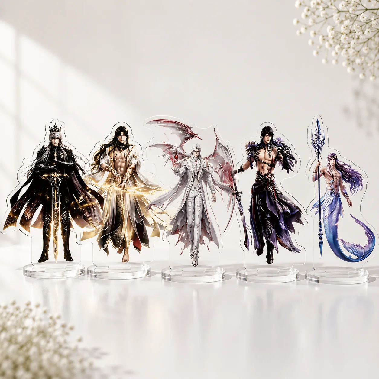 Love and Deepspace Shen Xinghui Li Shen Qi Yu Qin Che Double Sided UV Print Large Acrylic Standee Otome Game Fan Merch Wholesale