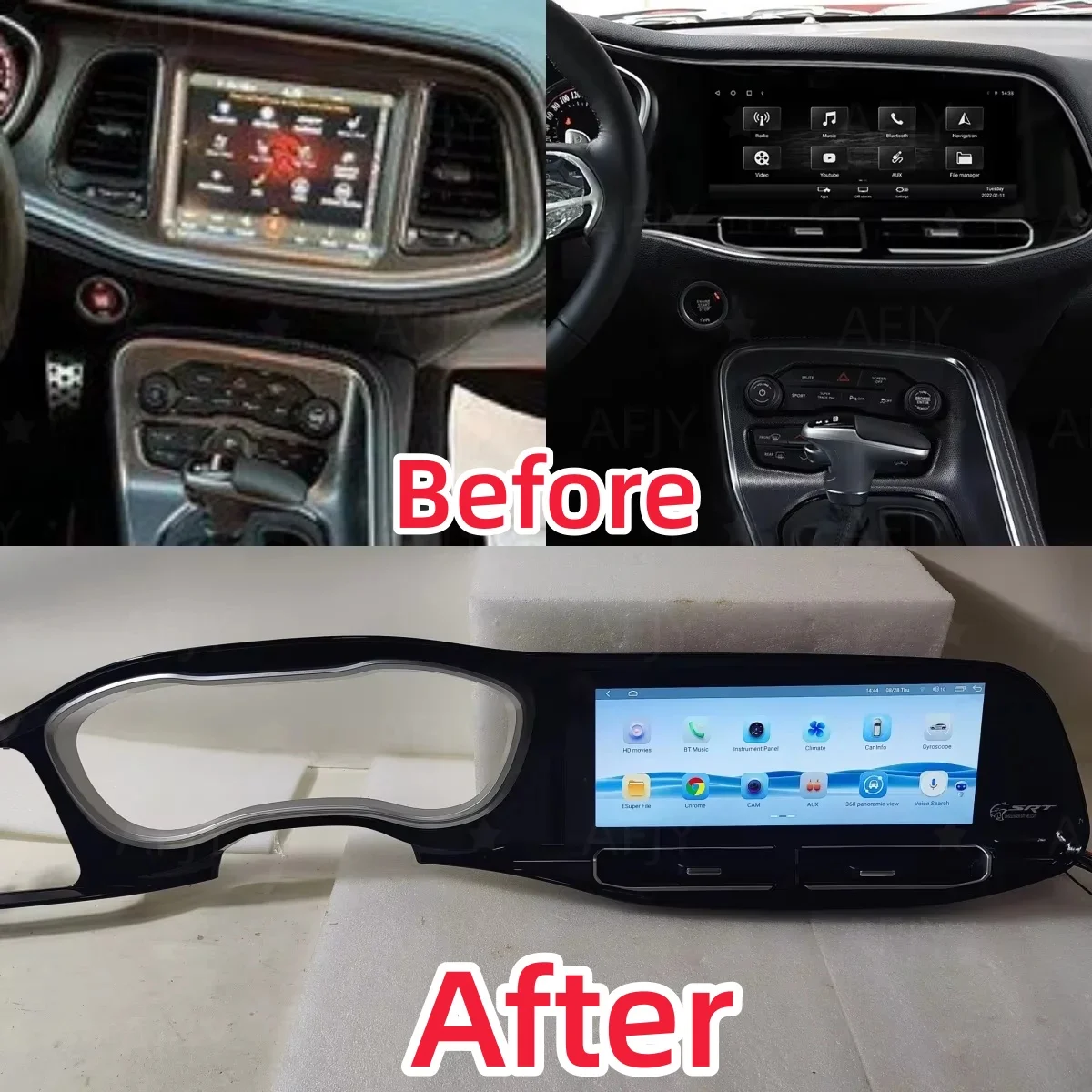 12.3inch Android Car Radio Carplay For Dodge Challenger SRT Hellcat Charger 2010-2023 Stereo GPS Navigation Carplay Autoradio