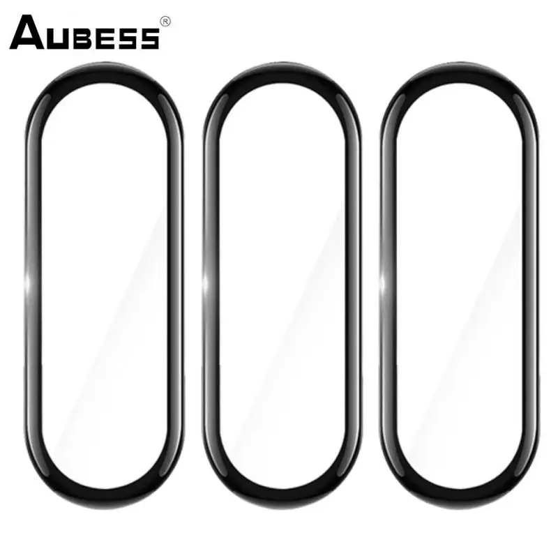 Screen Protection Film For Mi Band 8 Strap Full Screen 3D Water Gel Film Watch Screen Cover For Mi Band 8 Bracelet