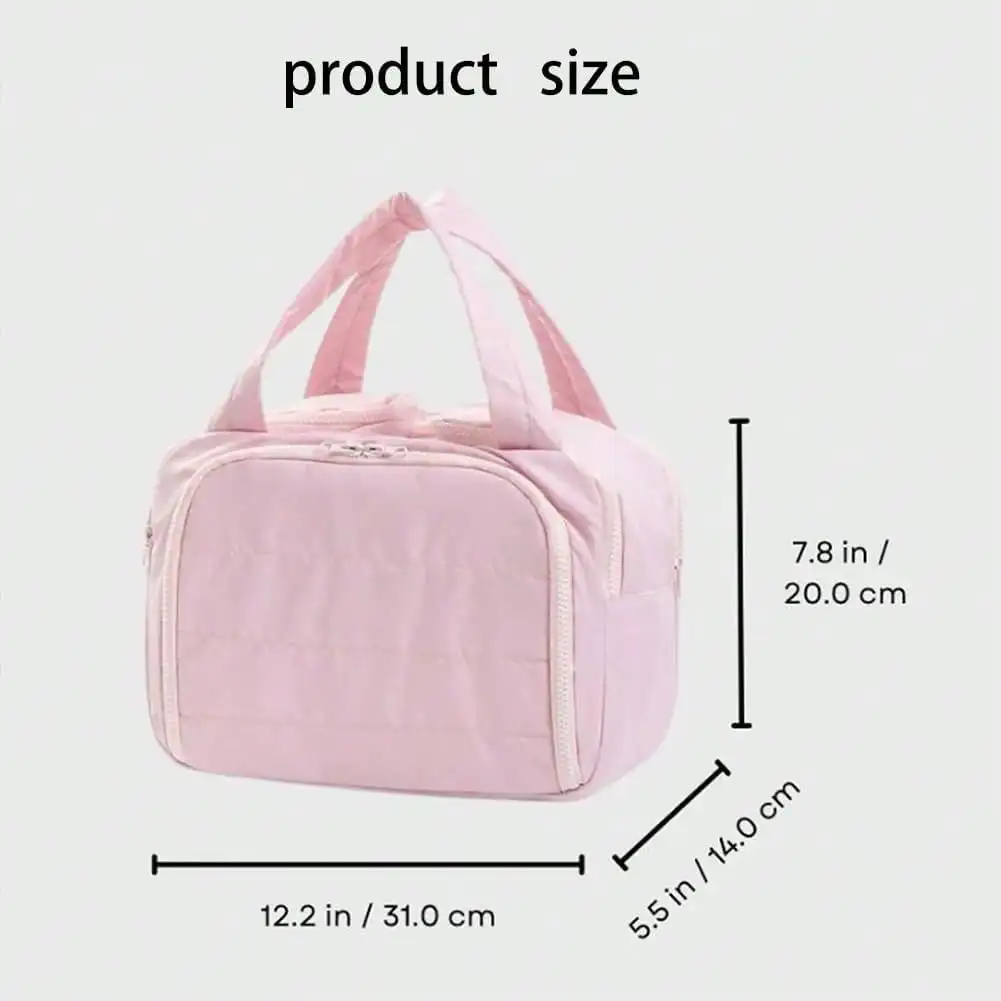 Женская косметичка большой вместимости с двойным отверстием и водонепроницаемой подкладкой из ПВХ, органайзер с несколькими карманами, дорожный чехол для туалетных принадлежностей