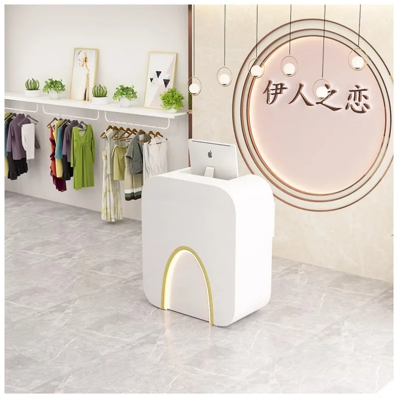 Customized Luxury Reception Desk Bar Counter Minimalist Modern Reception Desk Front Bancone Reception Commercial Furniture