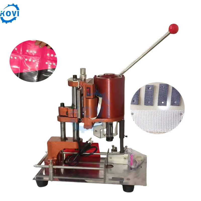 Professional fabric single hole punching machine electric paper hole drilling machine hot sale eyelet punching machine