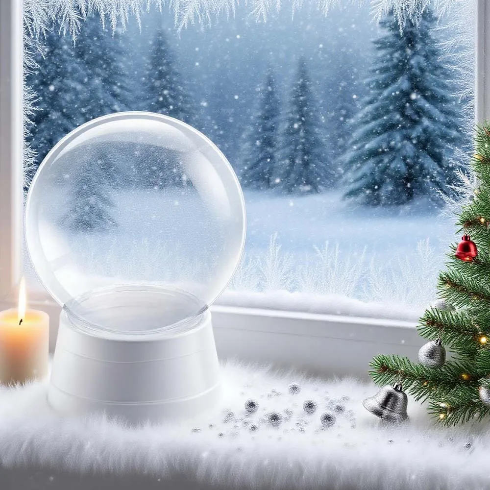 DIY Snow Globe Kit Transparent Plastic Water Globes with Removable Lids for Holiday Crafts And Decorations