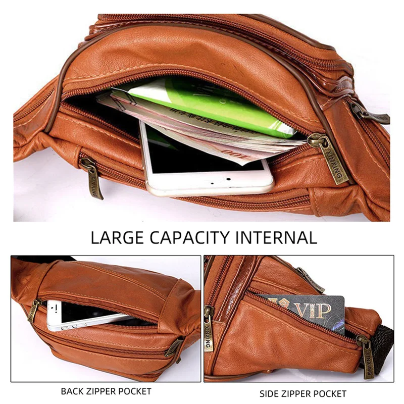 Men's Waist Chest Bag Fanny Pack Belt Bag Male Sling Hip Bum Bag Cross Body Running Jogging Pack for Men Phone Wallet Pouch Bags