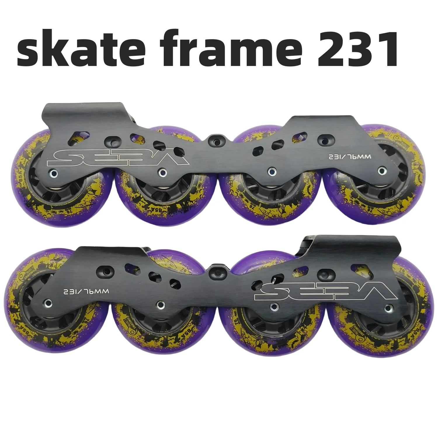 

Inline skate frame 231mm flate roller skate frame 4x76mm wheel 85a