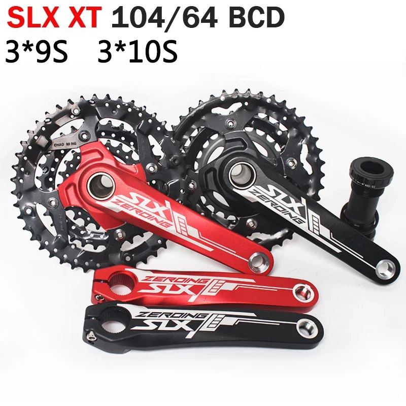 

XTR XT MTB Кривошип 3*9 Скорость 3*10 Скорости велосипедный Кривошип полый 104/64BCD Кривошип 68-73 мм Нижний Кронштейн для Shimano XTR