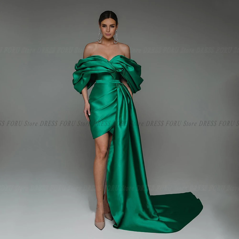 Robe de Soirée Courte en Satin pour Femme, Tenue à Plis, Poignée Amovible, Style Moderne, Simple