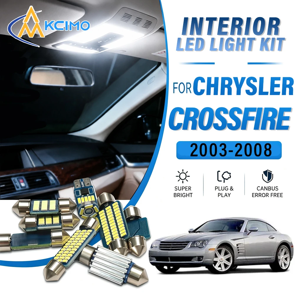 For Chrysler Crossfire 2003-2008 Canbus Compatible Auto Interior LED Lamps, Car Indoor Light Bulbs, OEM Replacement