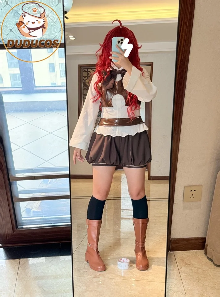 DUDU-SR Mushoku Tensei Eris Greyrat Cosplay Costume Carnival Halloween Anime Game Role Play Uniform