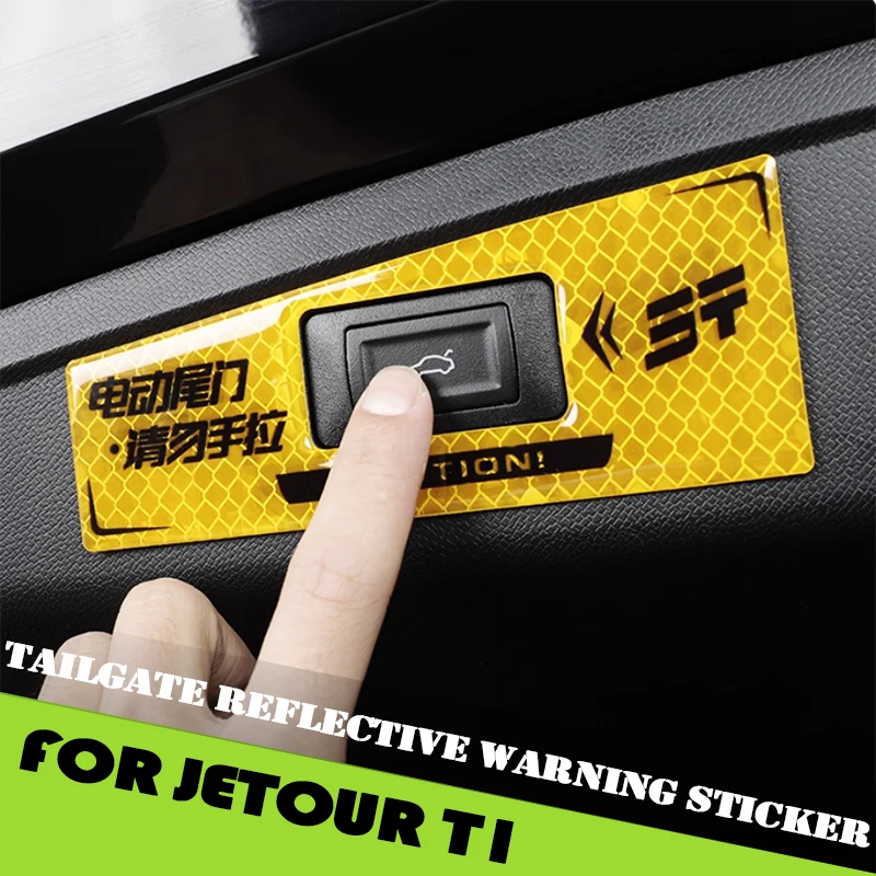 

Car Tailgate Reflective Sticker Fit for Jetour Shanhai T1 2024 2025 Modified Car Door Anti-collision Strip Warning Sticker